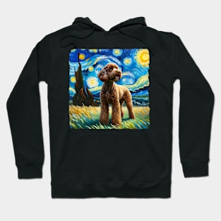 Starry Lagotto Romagnolo Dog Portrait - Pet Portrait Hoodie